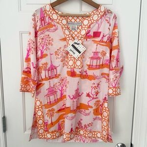 Gretchen Scott Designs Pink and Orange Tunic
